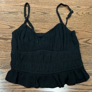Hollister Black Ruffled Camisole